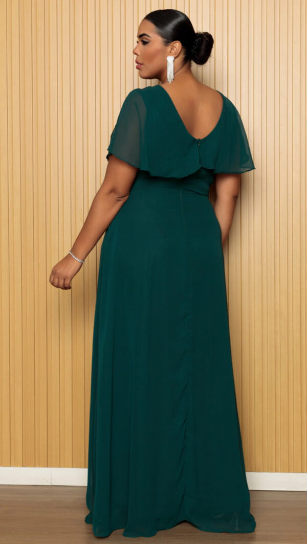 Vestido de Festa Plus Size com Manga Capa - Image 13