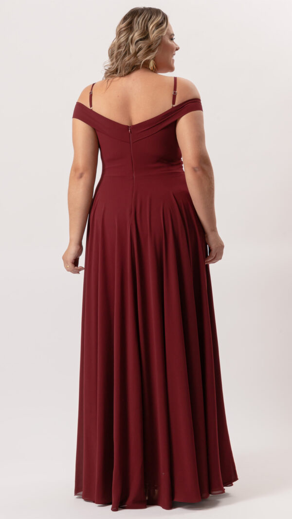 Vestido de Festa Plus Size em Crepe Chiffon Alça Fina - Image 13