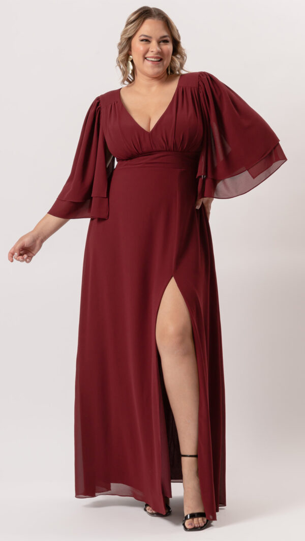 Vestido de Festa Plus Size em Crepe Manga Dupla - Image 2