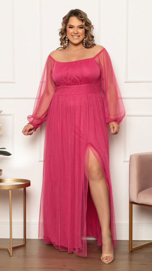 Vestido Plus Size de Festa Cigana em Tule - Image 9