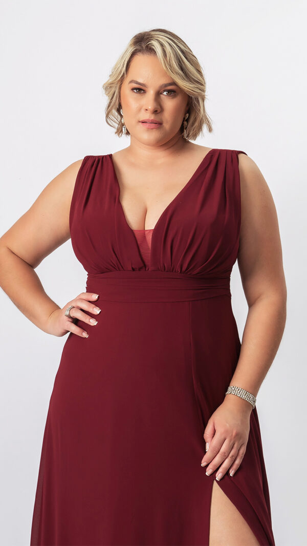 Vestido Plus Size Festa Crepe Chiffon Alças Largas - Image 19