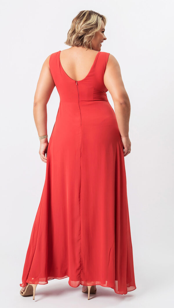 Vestido Plus Size Festa Crepe Chiffon Alças Largas - Image 15