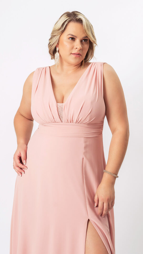 Vestido Plus Size Festa Crepe Chiffon Alças Largas - Image 13