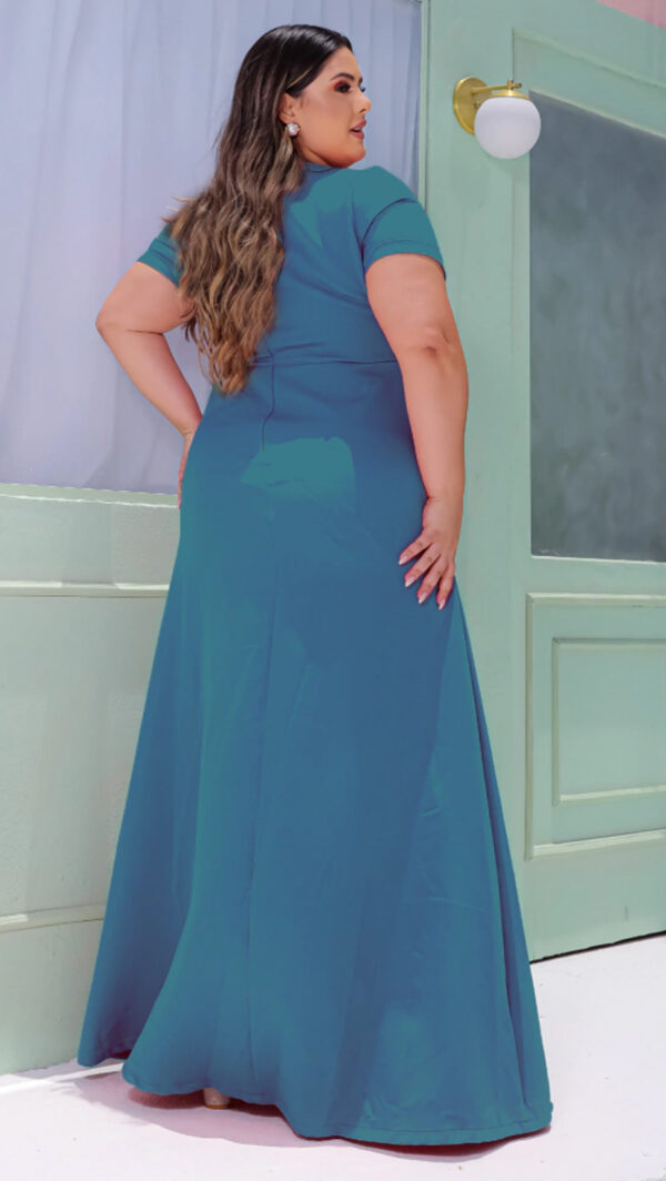 Vestido de Festa Plus Size em Crepe com Elastano - Image 6