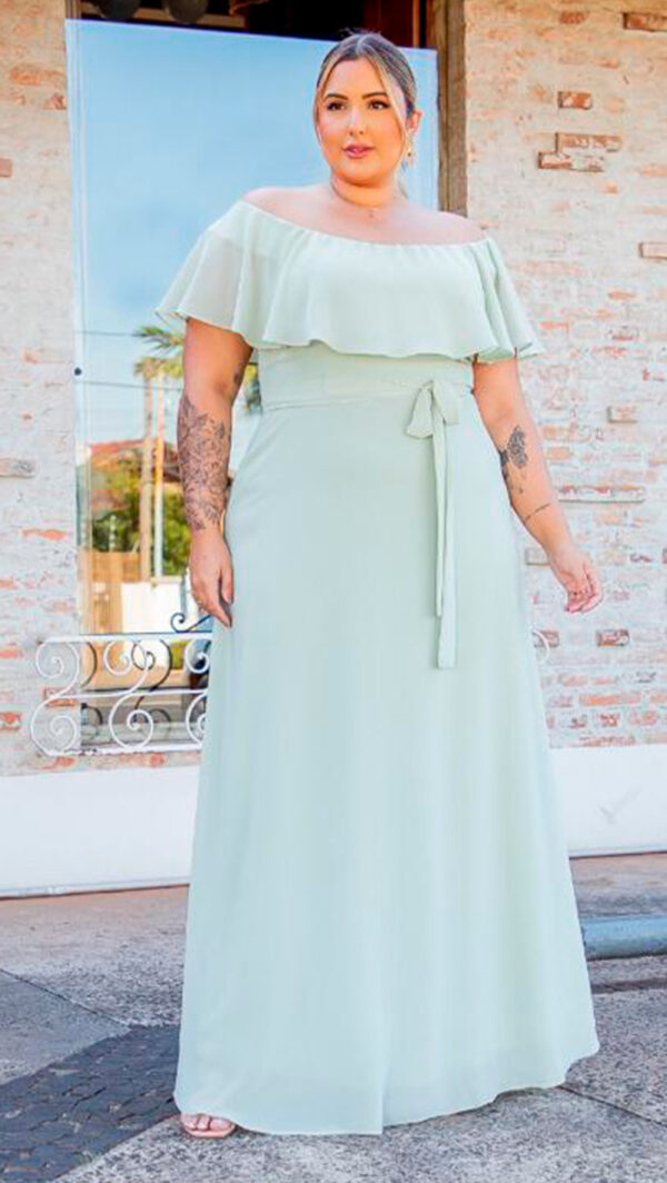 Vestido de Festa Plus Size Longo Cigana